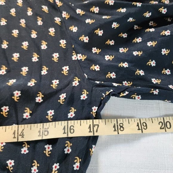 Faithful the Brand Anthropologie Black La Terrace Print Wrap Blouse Shirt Top XS - Picture 13 of 16